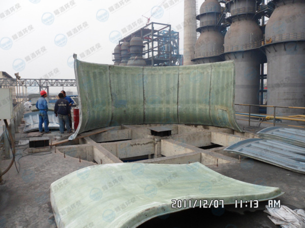 鋼混冷卻塔風筒安裝